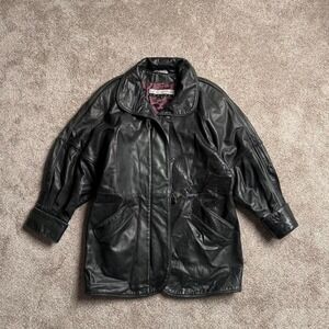 BOD & CHRISTENSEN "PINE GREEN" LEATHER‎ OVERCOAT